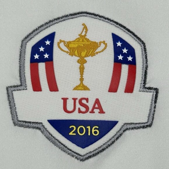 RLX Ralph Lauren Polo Shirt Mens Large White 2016 Ryder Cup USA Golf Performance - Picture 4 of 13